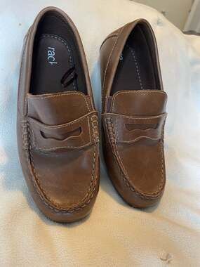 Nordstrom Rack Boys Brown Penny Loafer Driver Formal Church Shoes Size 3M